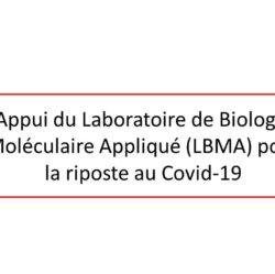 Appui du Laboratoire de Biologie Moléculaire Appliqué (LBMA) pour la riposte au Covid-19